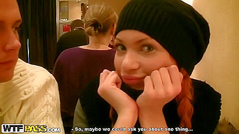 Denis, Eric And Mayola In Redhead Slut In Public Toilet Fuck